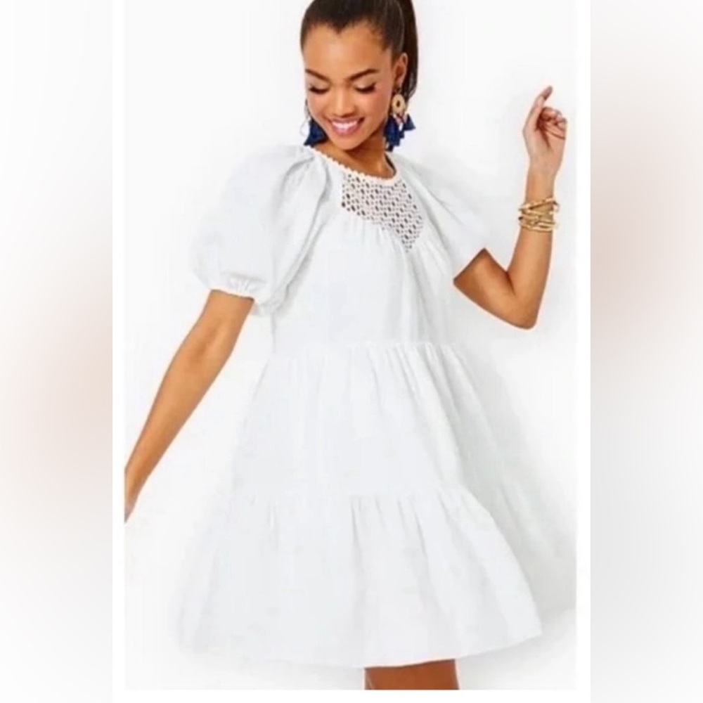 **NEW** w/tags Lilly Pulitzer Charlotte dress in white size:00